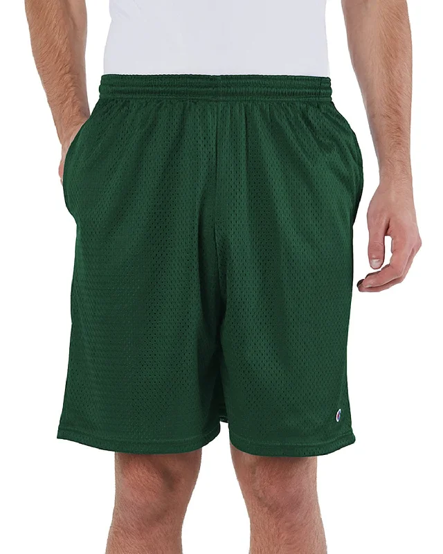 Clearance Sale Champion Long Mesh Shorts | Athltic Dk Green