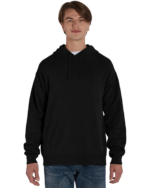 Weekend Offers That Please ComfortWash by Hanes Pullover Hooded Sweatshirt | Black