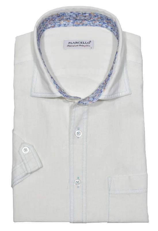 Act Fast W836 White Cotton Linen