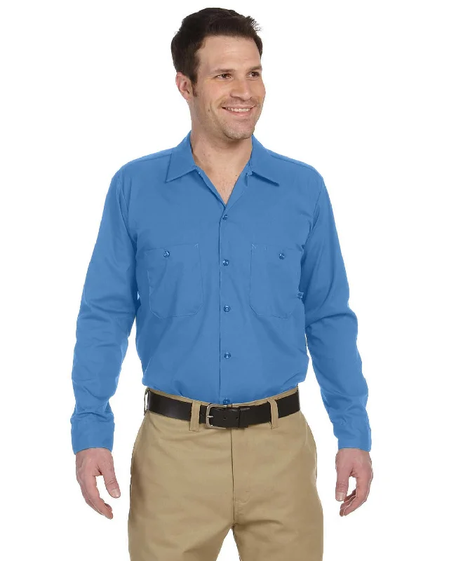 Huge Discounts Dickies Industrial Long Sleeve Work Shirt | Light Blue