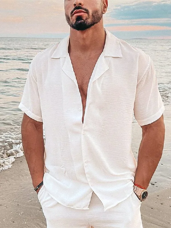 Must-Have Deals Casual Cotton and Linen Button Shirt