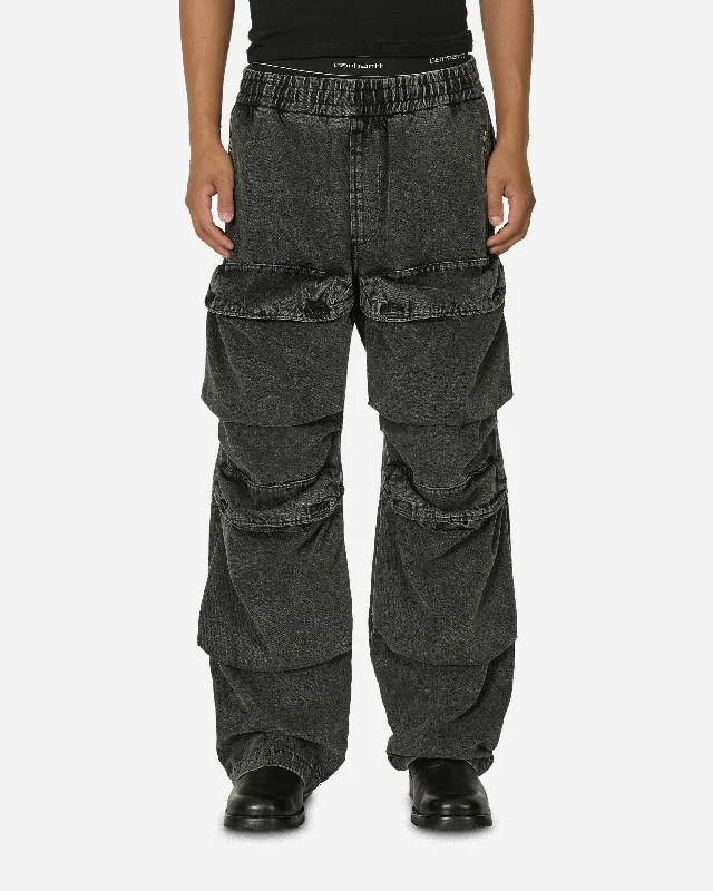 Exclusive Deal Denim Cargo Pants Black
