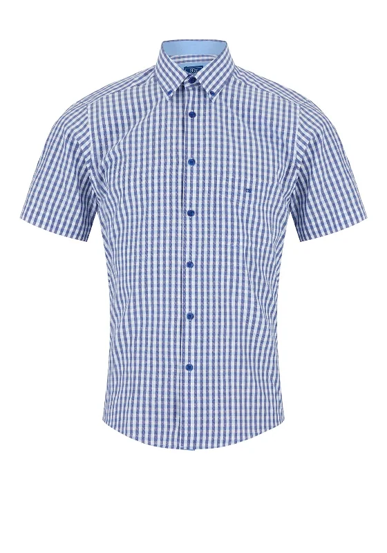 Mega Sale Daniel Grahame Ivano Check Short Sleeve Shirt, Blue Multi