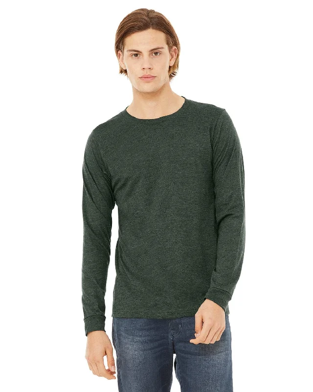 Daily Deals Bella+Canvas Long Sleeve Jersey T-Shirt | Heather Forest