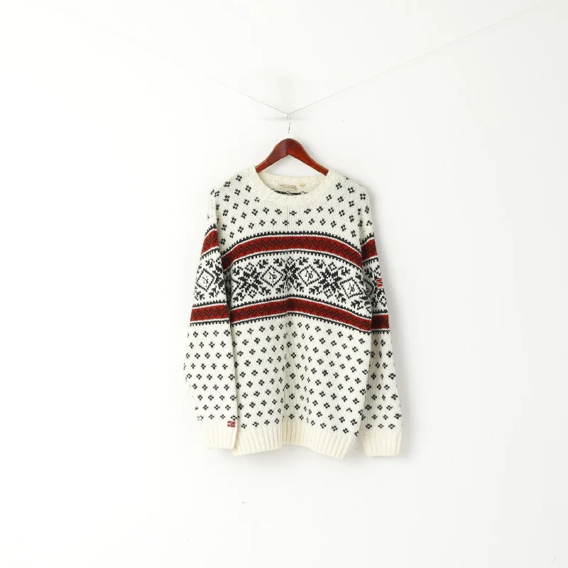 New Deals Nangaparbat Men 48/50 M Jumper Beige Nordic Wool Norwegian Classic Sweater