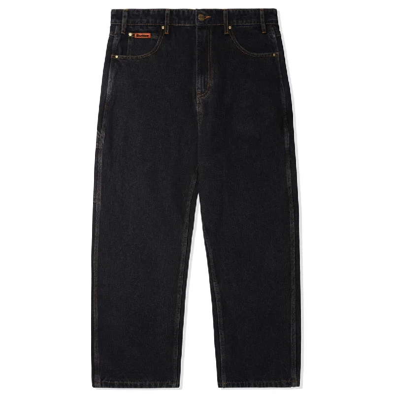Discount Mania Butter Goods - Relaxed Denim Jeans Washed Black
