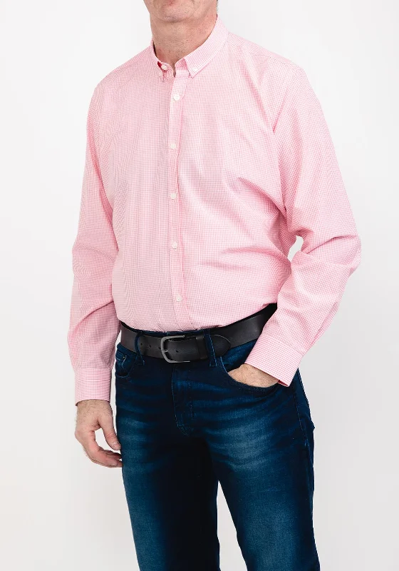 Weekend Offers That Amaze 6th Sense Check Shirt, Pink & White