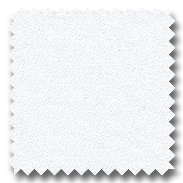 Today’s Deal White Solid 200 2Ply Twill - Custom Dress Shirt