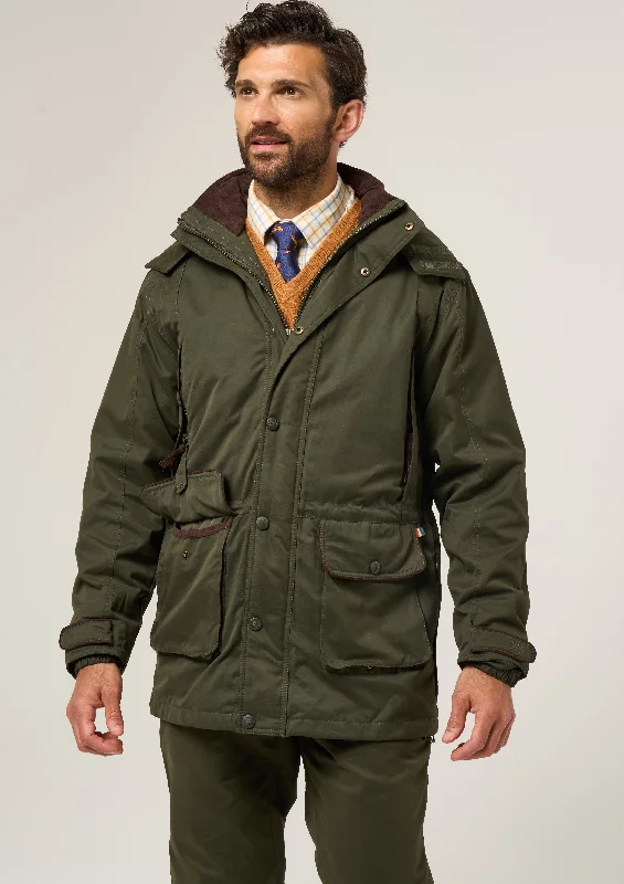 Exclusive Access Milwood Men's Waterproof Shooting Coat In Olive - Shooting Fit