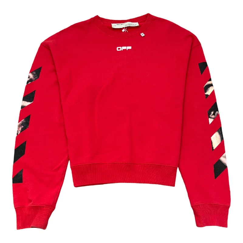 New Arrival Men's Arrow Logo Sweatshirt Red Size M
