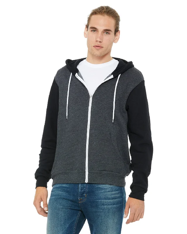 Weekend Specials to Delight Bella+Canvas Unisex Poly-Cotton Fleece Full-Zip Hoodie | Drk Gry Htr/ Blk Weekend Specials to Delight Bella+Canvas Unisex Poly-Cotton Fleece Full-Zip Hoodie | Drk Gry Htr/ Blk