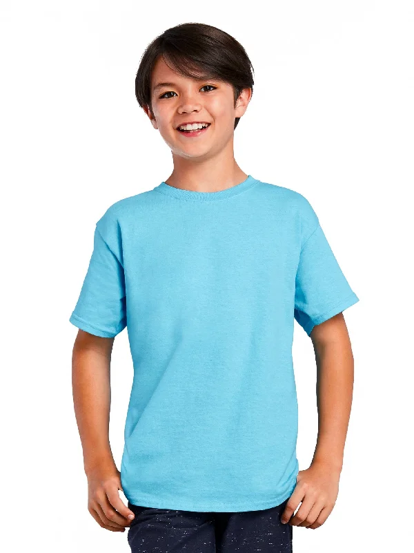 Deal Frenzy Gildan Youth Lightweight 100% Cotton T-Shirt | Heather Royal