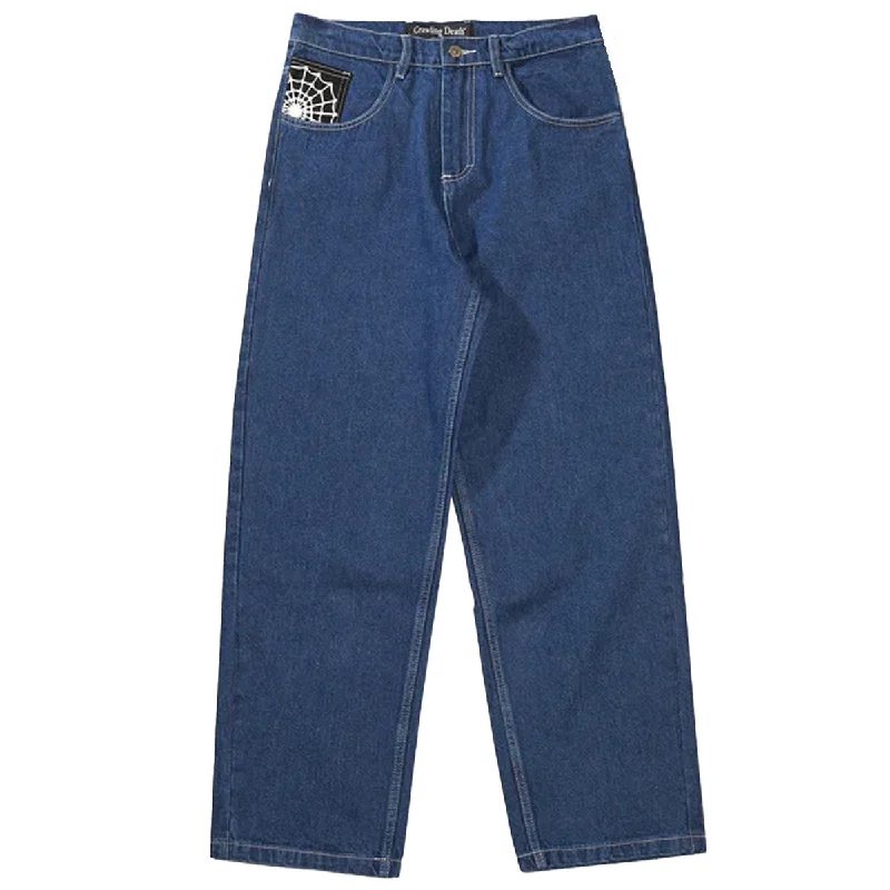 Mega Sale Crawling Death  - Web Denim Jeans Blue