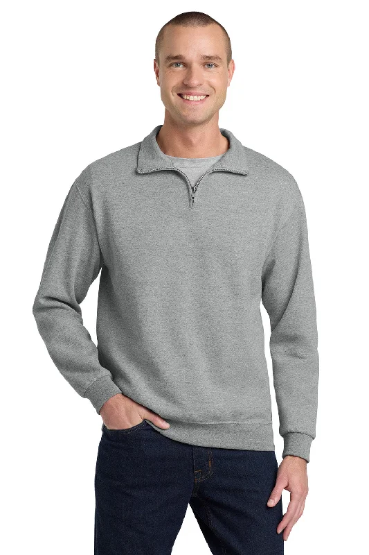 Weekend Specials to Indulge In Jerzees Mens NuBlend Pill Resistant Fleece 1/4 Zip Sweatshirt - Oxford Grey Weekend Specials to Indulge In Jerzees Mens NuBlend Pill Resistant Fleece 1/4 Zip Sweatshirt - Oxford Grey