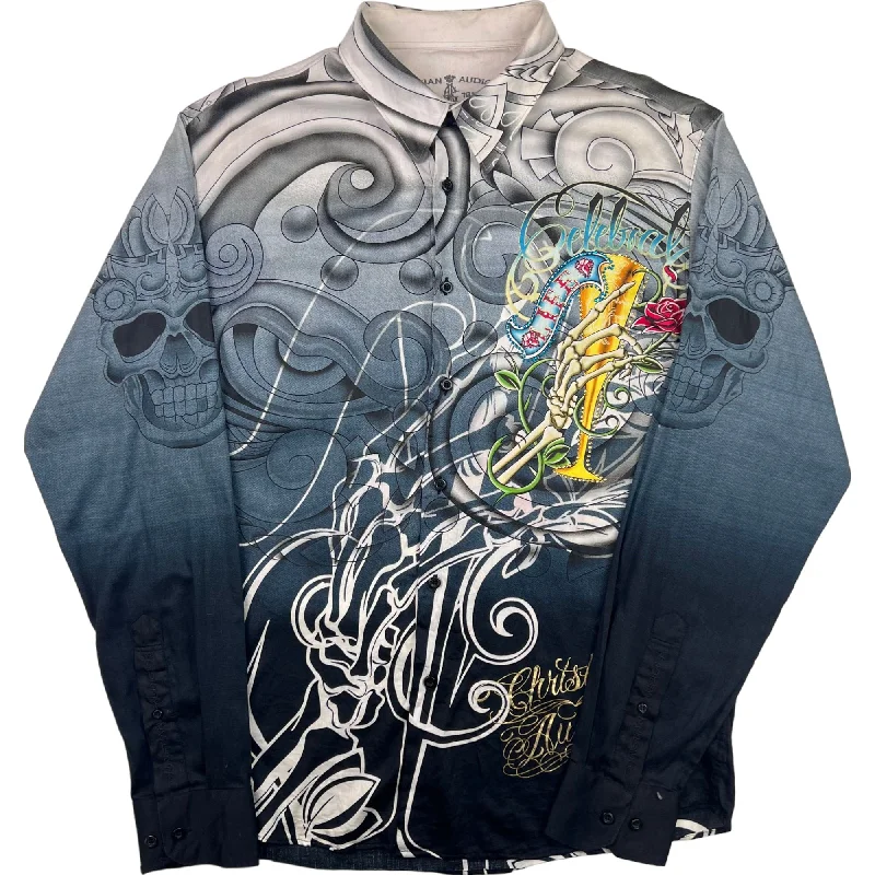 Best Deals Christian Audigier Long Sleeve Shirt Grey