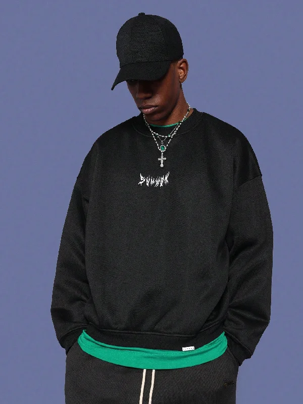 Early Access Regular Fit Crew Neck Sweatshirt With Skull Graphic Print