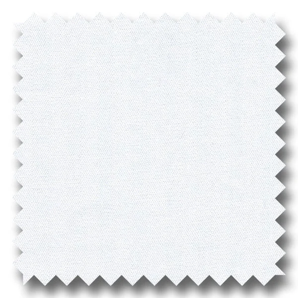 Bargain Prices White 2Ply Mini Herringbone Broadcloth - Custom Dress Shirt