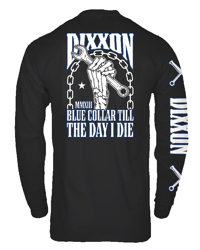 Online Specials Blue Collar Long Sleeve T-Shirt - Black