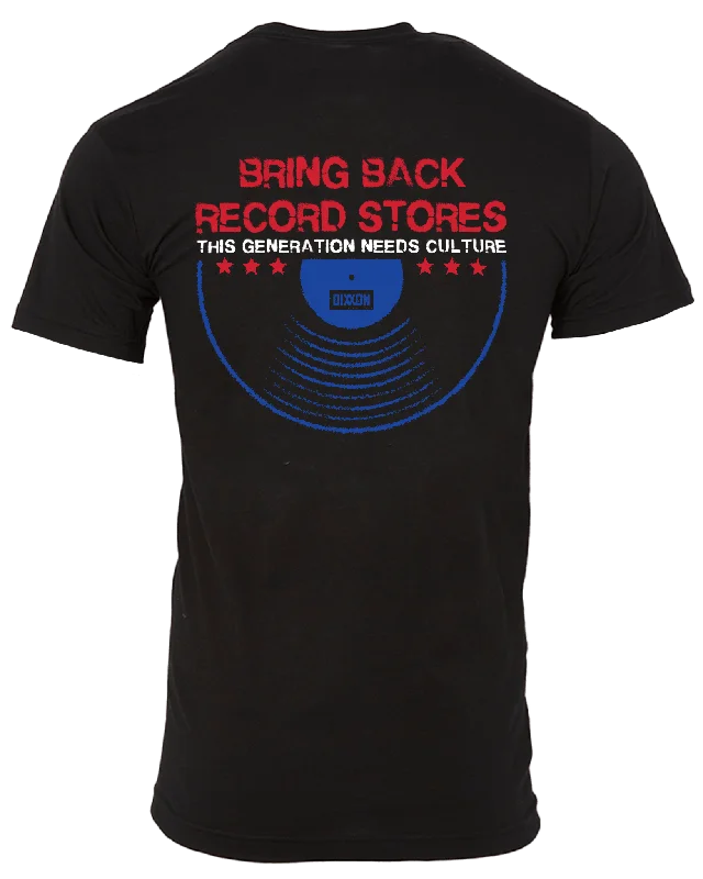 Instant Savings Bring Back Record Stores T-Shirt - Black