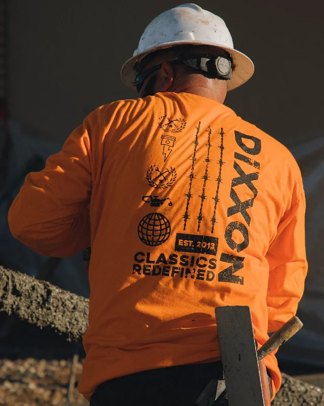 YEAR-End Sale Brutal Hi Vis Long Sleeve T-Shirt - Orange