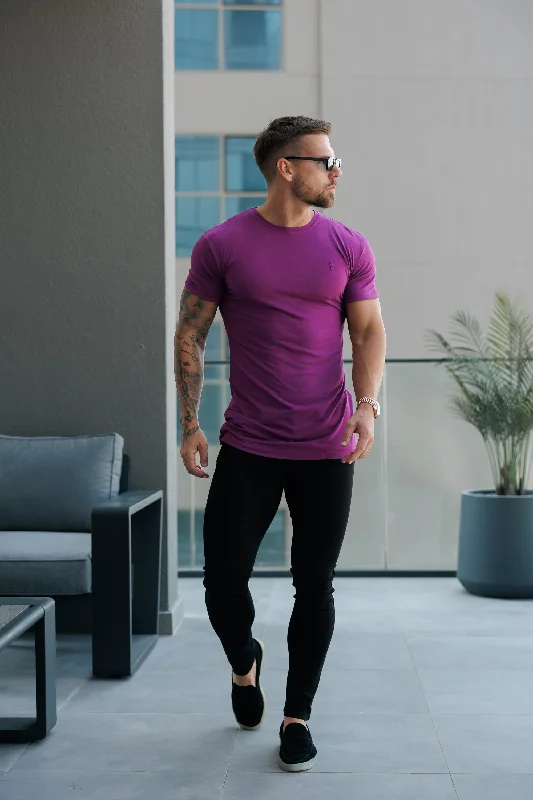 Final Clearance Father Sons Aphrodite Purple Bamboo Crew - FSH1157