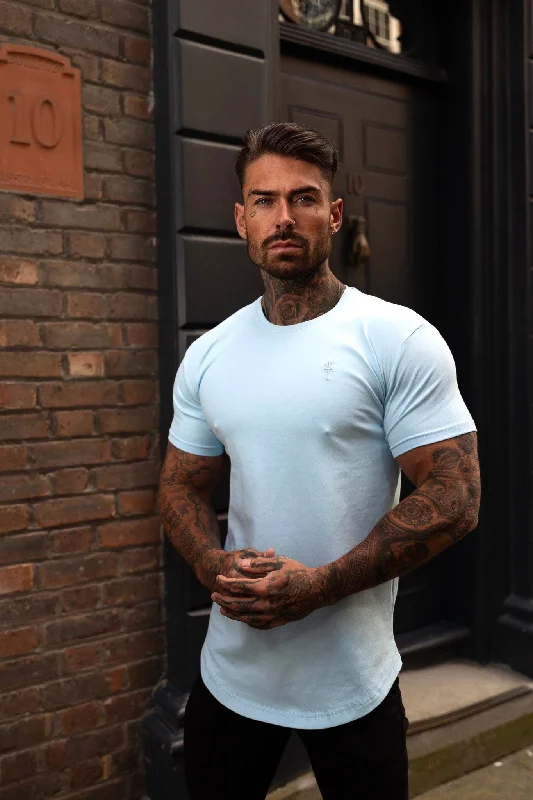 Special Discount Father Sons Classic Baby Blue Tonal Curved Hem Crew T Shirt - FSH990 Special Discount Father Sons Classic Baby Blue Tonal Curved Hem Crew T Shirt - FSH990