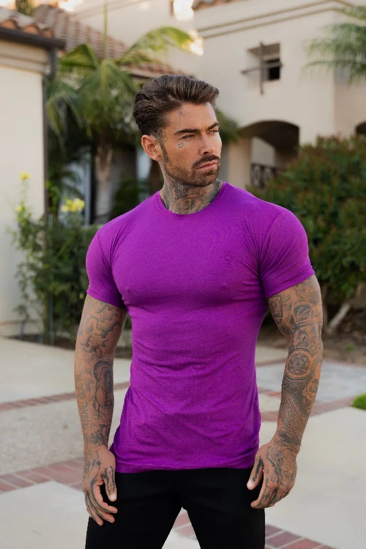 Unbeatable Prices Father Sons Light Purple Bamboo Crew Tonal Embroidery - FSH1182