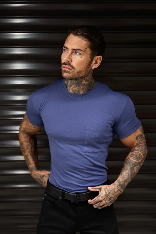 Special Promotion Father Sons Navy Bamboo Crew T Shirt With Pocket Short Sleeve- FSH1101 Special Promotion Father Sons Navy Bamboo Crew T Shirt With Pocket Short Sleeve- FSH1101