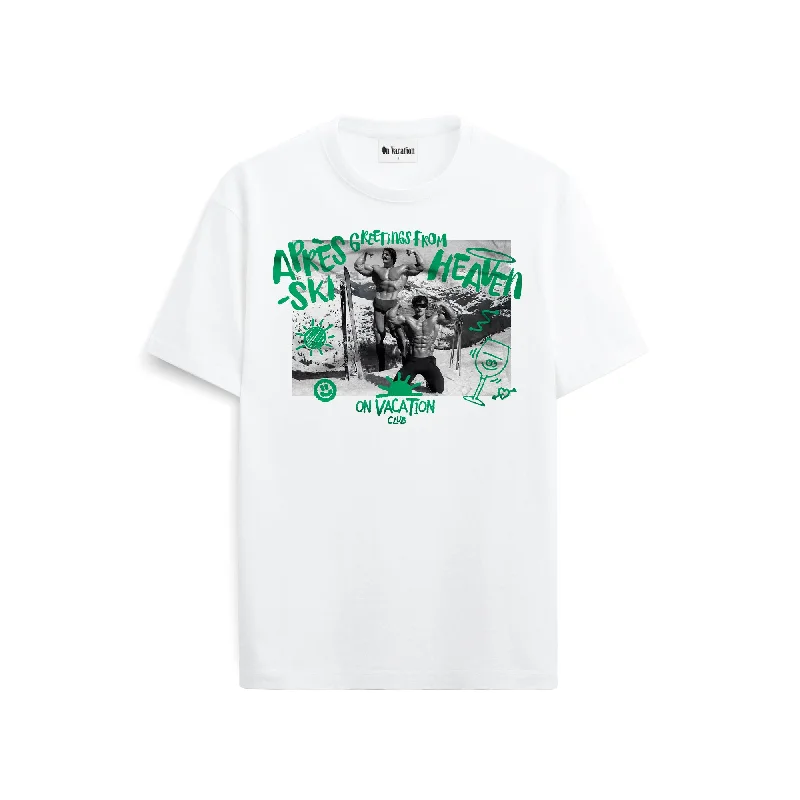 Weekend Deal Green Après Ski Heaven T-Shirt - White