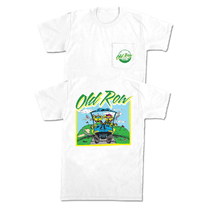 Big Discounts Hitting the Links Pocket Tee (White)