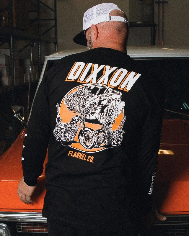Shop and Save Hot Roddin' Long Sleeve T-Shirt - Black