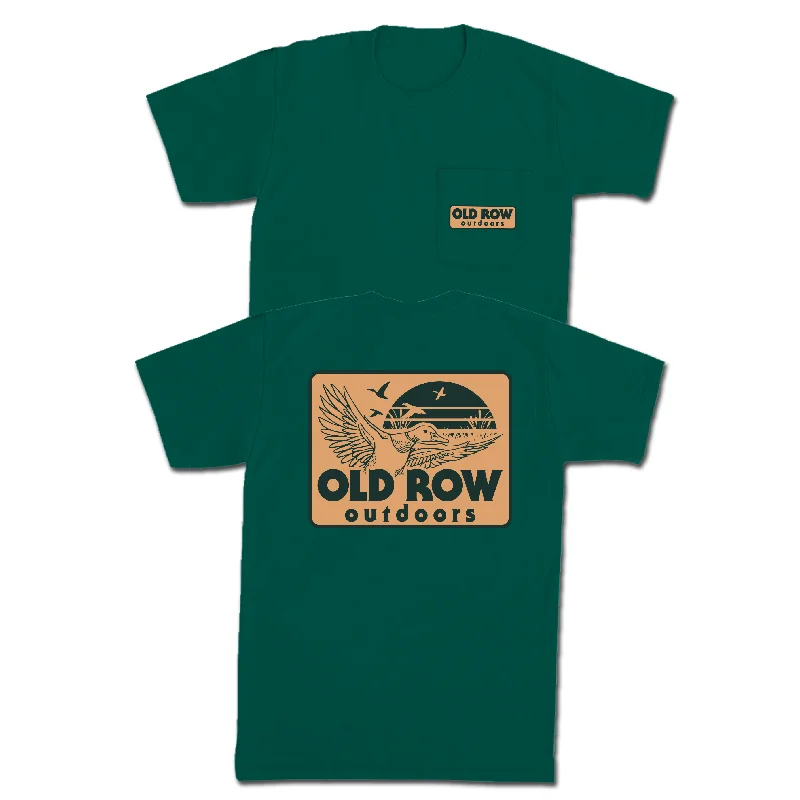 Discount Mania Old Row Outdoors Duck Hunt Badge Pocket Tee