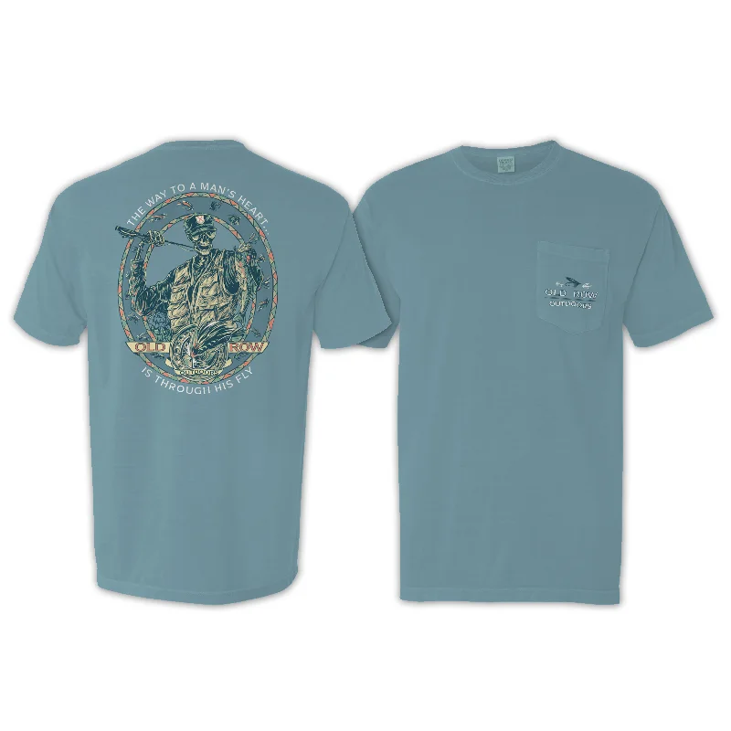 Super Sale Old Row Outdoors Fly Fishing Skeleton Pocket Tee