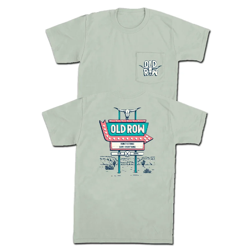 Special Savings Old Row Outdoors Road Sign Pocket Tee