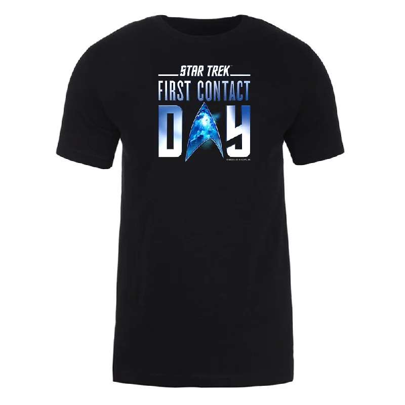 New Deal Star Trek: First Contact Nebula Logo Adult Short Sleeve T-Shirt
