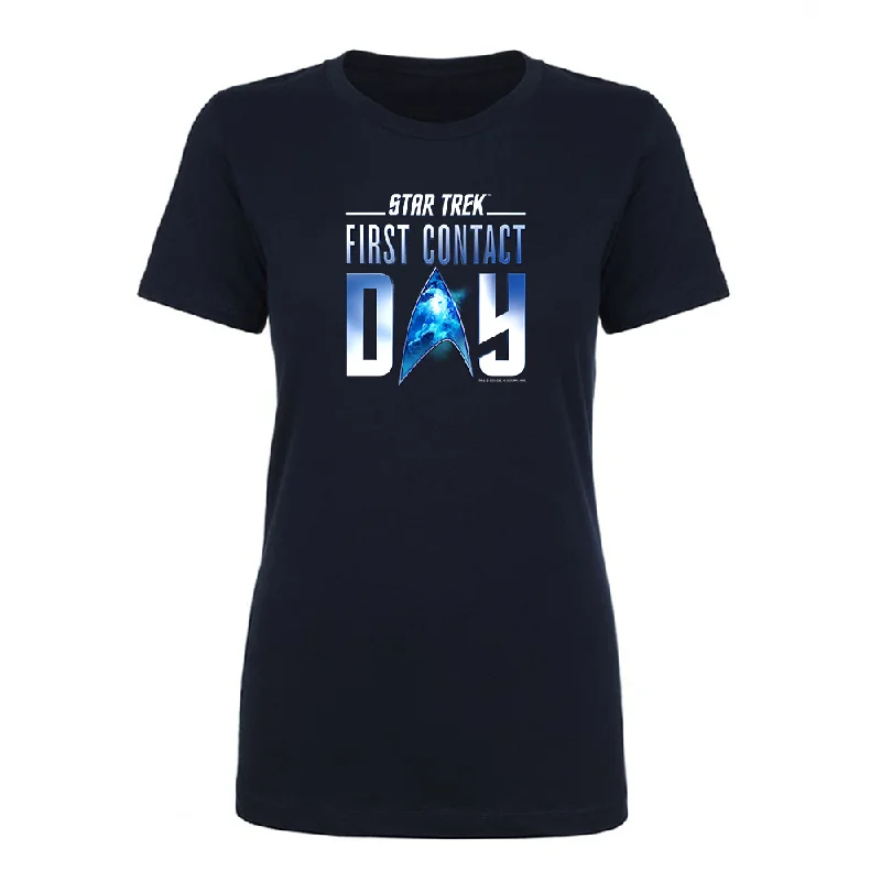 Markdown Sale Star Trek: First Contact Nebula Logo Women's Short Sleeve T-Shirt
