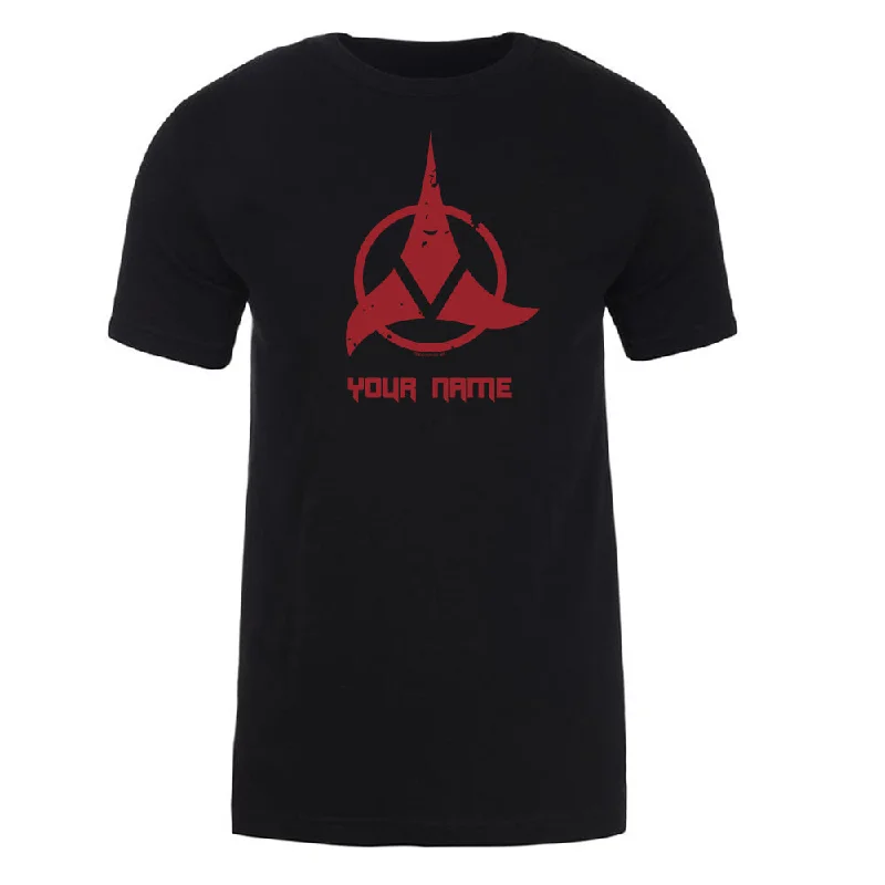 Reduced Rates Star Trek Klingon Red Logo Personalized Adult Short Sleeve T-Shirt