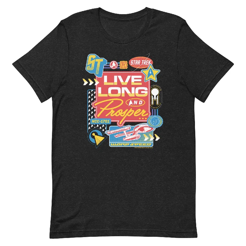 Instant Savings Star Trek: The Original Series Live Long and Prosper Badges Unisex T-Shirt