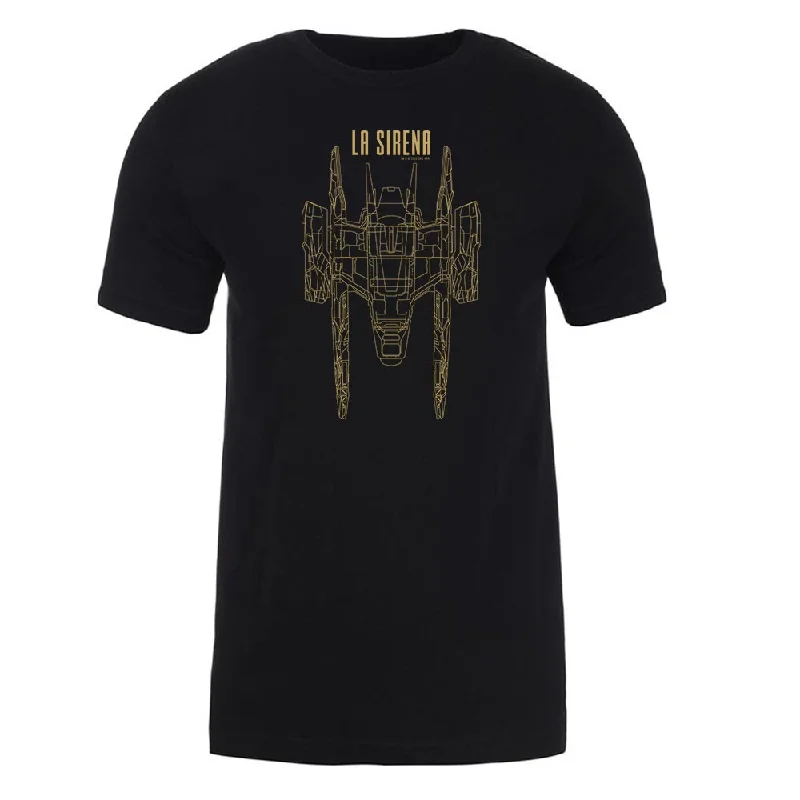 Weekend Wonders Await! Star Trek: Picard La Sirena Schematic Adult Short Sleeve T-Shirt