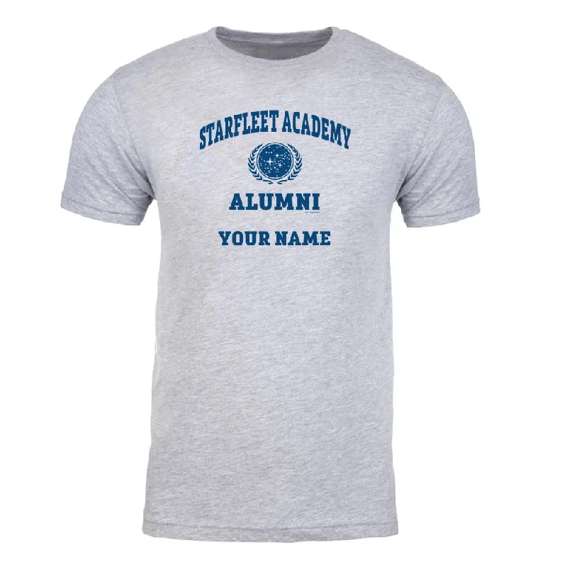 Mega Sale Star Trek Starfleet Academy Alumni Personalized Grey Adult Short Sleeve T-Shirt Mega Sale Star Trek Starfleet Academy Alumni Personalized Grey Adult Short Sleeve T-Shirt