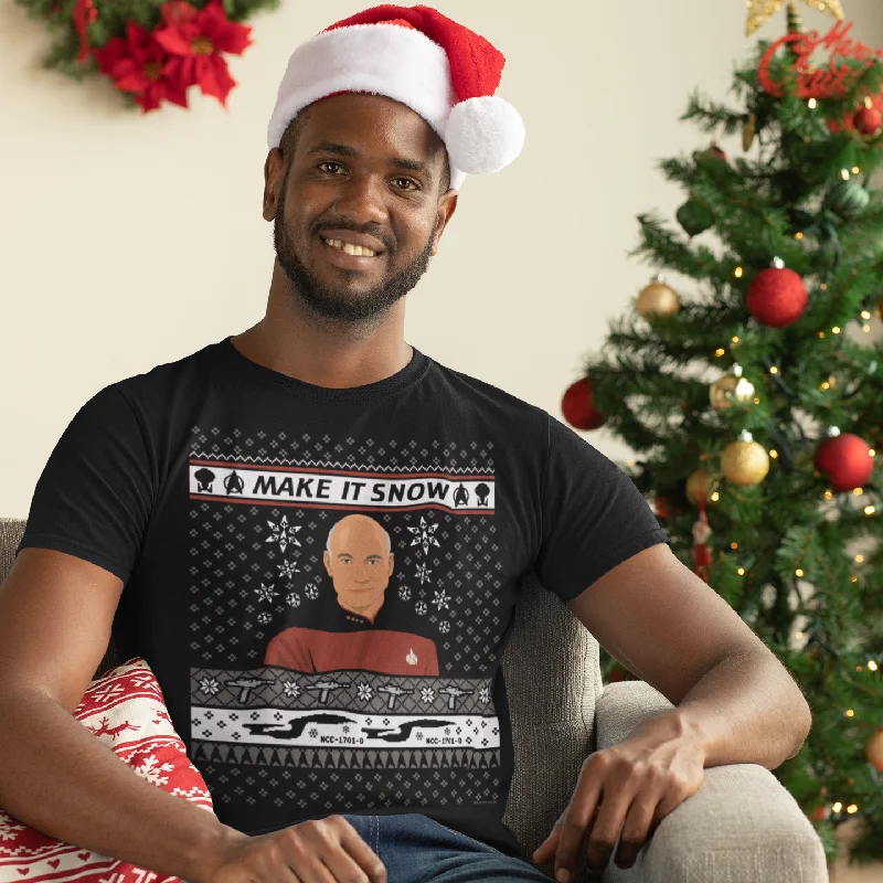 Weekend Deals That Dazzle Star Trek: The Next Generation Make It Snow Adult Short Sleeve T-Shirt Weekend Deals That Dazzle Star Trek: The Next Generation Make It Snow Adult Short Sleeve T-Shirt