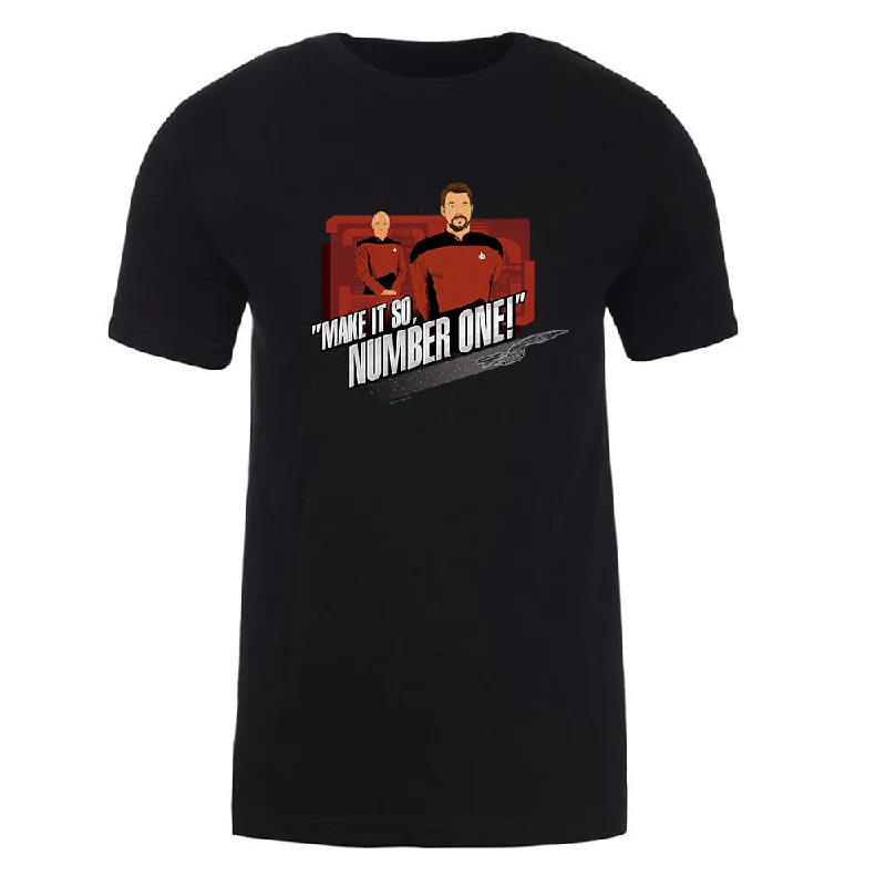 Incredible Offers Star Trek: The Next Generation Make It So Number One Adult Short Sleeve T-Shirt Incredible Offers Star Trek: The Next Generation Make It So Number One Adult Short Sleeve T-Shirt