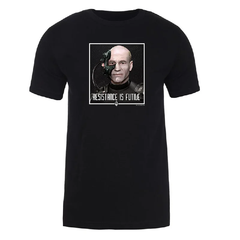 Hot Deal Star Trek: The Next Generation Picard Resistance is Futile Adult Short Sleeve T-Shirt Hot Deal Star Trek: The Next Generation Picard Resistance is Futile Adult Short Sleeve T-Shirt