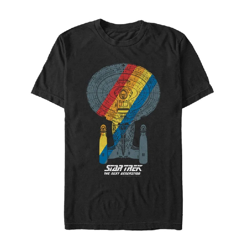 Daily Specials Star Trek: The Next Generation Retro Rainbow Ship Graphic T-Shirt