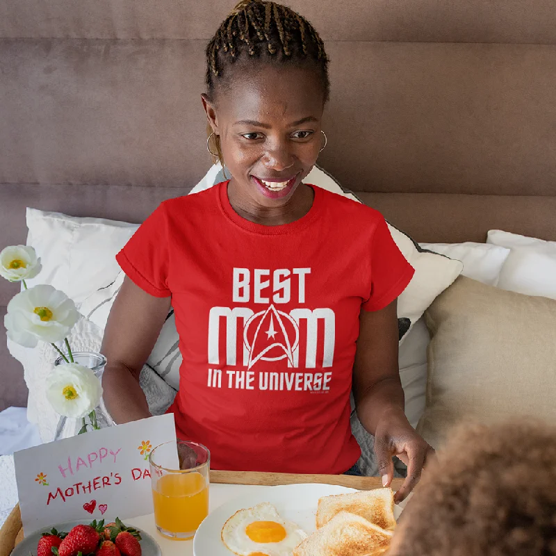 Don't Wait Star Trek: The Original Series Best Mom in the Universe Women's Short Sleeve T-Shirt Don't Wait Star Trek: The Original Series Best Mom in the Universe Women's Short Sleeve T-Shirt
