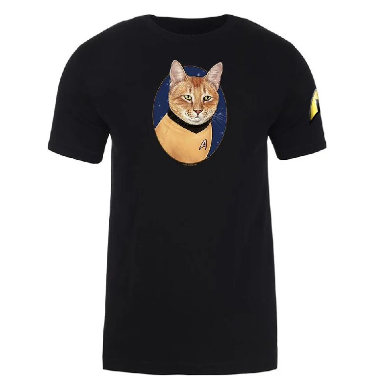 Members Only Star Trek: The Original Series Cat Captain Kirk Adult Short Sleeve T-Shirt Members Only Star Trek: The Original Series Cat Captain Kirk Adult Short Sleeve T-Shirt