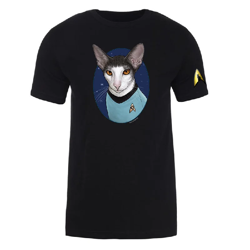 Weekend Deals to Make You Happy Star Trek: The Original Series Spock Cat Portrait Short Sleeve T-Shirt Weekend Deals to Make You Happy Star Trek: The Original Series Spock Cat Portrait Short Sleeve T-Shirt