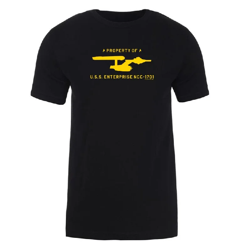 Weekend Specials to Indulge In Star Trek: The Original Series U.S.S. Enterprise Property of Profile Adult Short Sleeve T-Shirt Weekend Specials to Indulge In Star Trek: The Original Series U.S.S. Enterprise Property of Profile Adult Short Sleeve T-Shirt