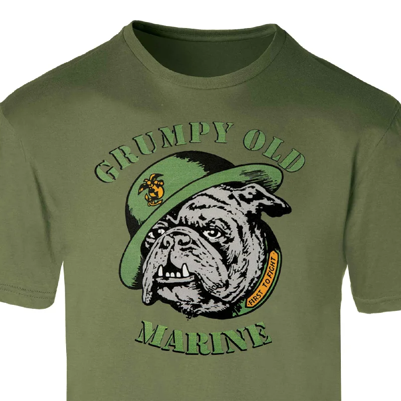 New Arrival Grumpy Old Marine Bulldog Mascot T-shirt
