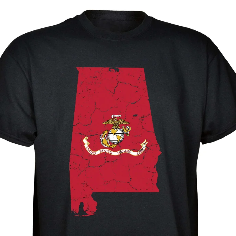 Discount Deals Customizable USMC T-Shirt with Choose-your-State Option